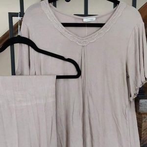 Maternity and Nursing Pajama Set